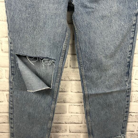 Good American Good 90's Duster Jean in Blue950 Sz 6/28 NEW - Picture 8 of 11